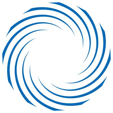 Sarmal, girdap, dönme elementi. Koklear, girdap, dikey tasarım şekli - stok vektör illüstrasyonu, klip- sanat grafikleri