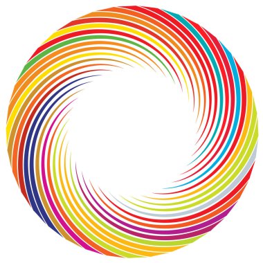 Sarmal, girdap, dönme elementi. Koklear, girdap, dikey tasarım şekli - stok vektör illüstrasyonu, klip- sanat grafikleri