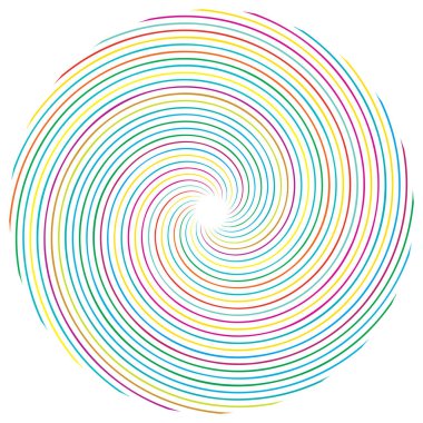 Sarmal, girdap, dönme elementi. Koklear, girdap, dikey tasarım şekli - stok vektör illüstrasyonu, klip- sanat grafikleri