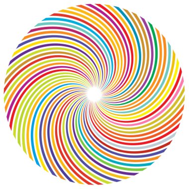 Sarmal, girdap, dönme elementi. Koklear, girdap, dikey tasarım şekli - stok vektör illüstrasyonu, klip- sanat grafikleri