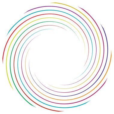 Sarmal, girdap, dönme elementi. Koklear, girdap, dikey tasarım şekli - stok vektör illüstrasyonu, klip- sanat grafikleri