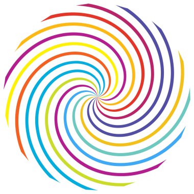 Sarmal, girdap, dönme elementi. Koklear, girdap, dikey tasarım şekli - stok vektör illüstrasyonu, klip- sanat grafikleri