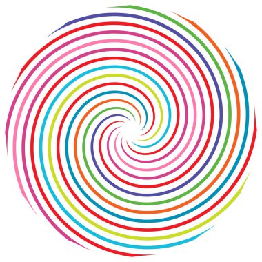 Sarmal, girdap, dönme elementi. Koklear, girdap, dikey tasarım şekli - stok vektör illüstrasyonu, klip- sanat grafikleri