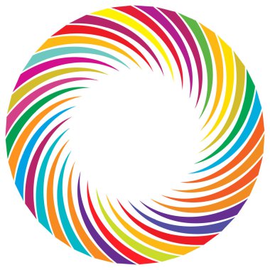 Sarmal, girdap, dönme elementi. Koklear, girdap, dikey tasarım şekli - stok vektör illüstrasyonu, klip- sanat grafikleri