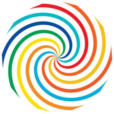 Sarmal, girdap, dönme elementi. Koklear, girdap, dikey tasarım şekli - stok vektör illüstrasyonu, klip- sanat grafikleri