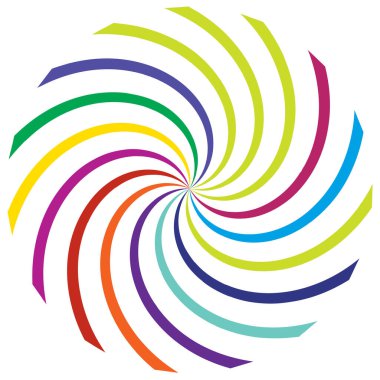 Sarmal, girdap, dönme elementi. Koklear, girdap, dikey tasarım şekli - stok vektör illüstrasyonu, klip- sanat grafikleri