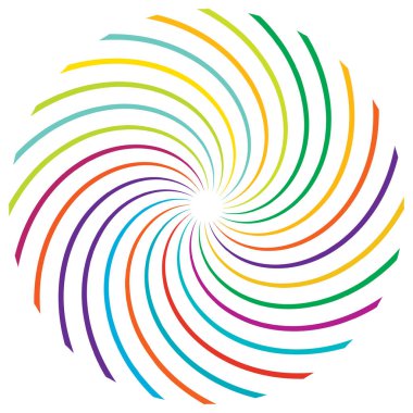 Sarmal, girdap, dönme elementi. Koklear, girdap, dikey tasarım şekli - stok vektör illüstrasyonu, klip- sanat grafikleri