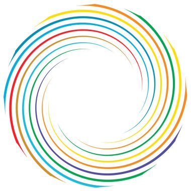 Sarmal, girdap, dönme elementi. Koklear, girdap, dikey tasarım şekli - stok vektör illüstrasyonu, klip- sanat grafikleri