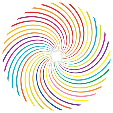 Sarmal, girdap, dönme elementi. Koklear, girdap, dikey tasarım şekli - stok vektör illüstrasyonu, klip- sanat grafikleri