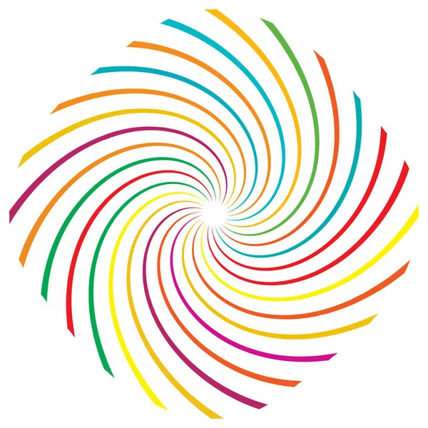 Spirale Tourbillon Élément Tourbillonnant Conception Cochléaire Vortex Vertige Illustration Vectorielle — Image vectorielle