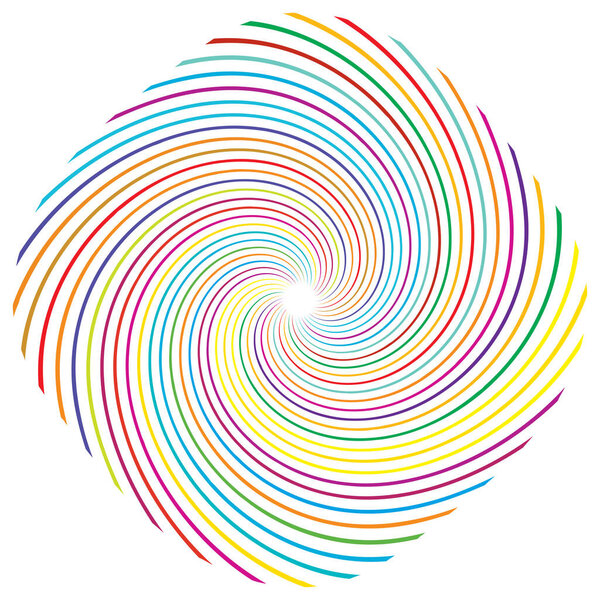 Spiral, swirl, twirl element. Cochlear, vortex, vertigo design shape - stock vector illustration, clip-art graphics