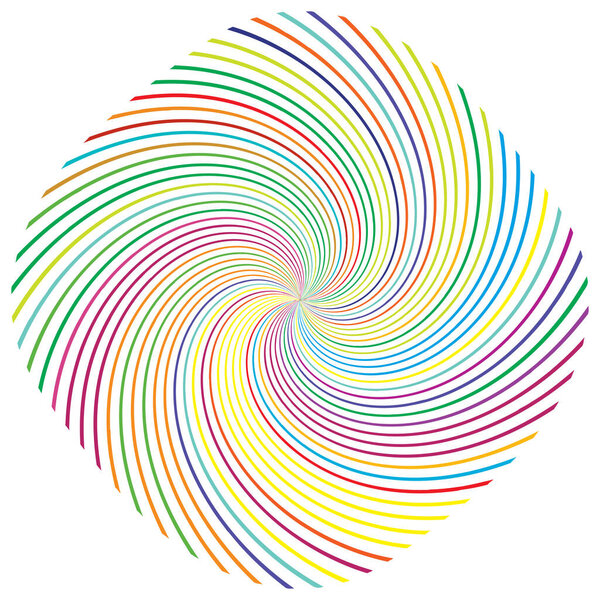 Spiral, swirl, twirl element. Cochlear, vortex, vertigo design shape - stock vector illustration, clip-art graphics