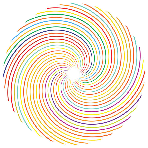 Spiral, swirl, twirl element. Cochlear, vortex, vertigo design shape - stock vector illustration, clip-art graphics