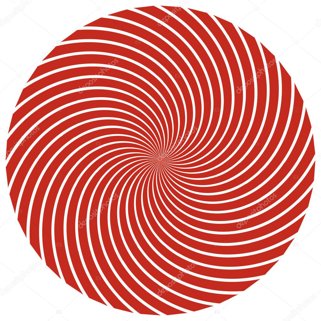 Spiral, swirl, twirl element. Cochlear, vortex, vertigo design shape - stock vector illustration, clip-art graphics