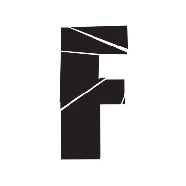 Parçalanmış, kırık, alfabe serisi - stok vektör illüstrasyonu, klip-sanat grafikleri.