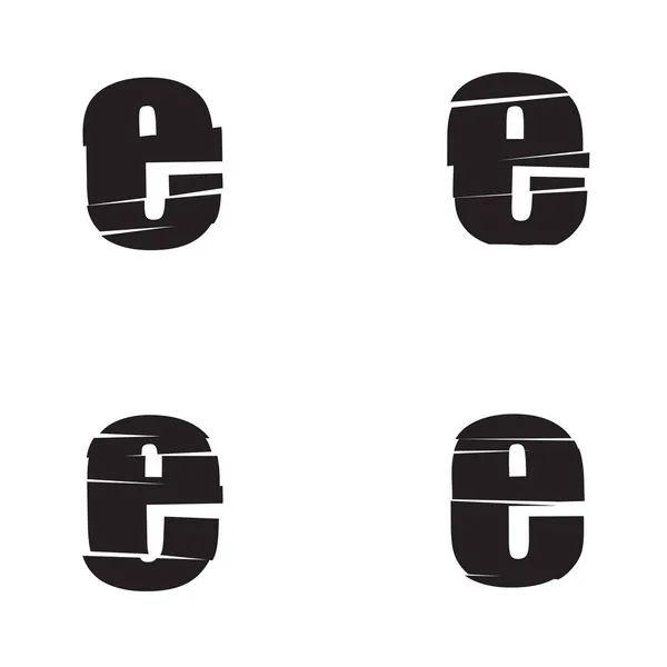 Textured Letter Shattered Fractured Broken Alphabet Series Stock Vector Illustration — Stock Vector