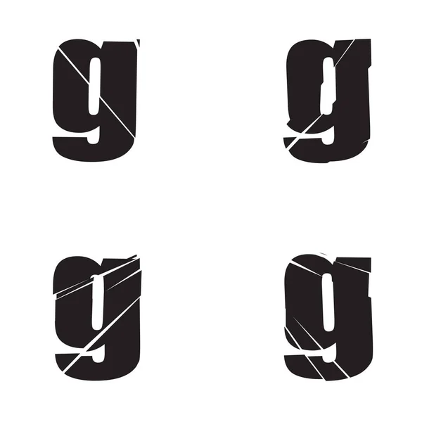 纹理字母G破碎的 破碎的 破碎的字母表系列 库存向量图 剪贴画 — 图库矢量图片