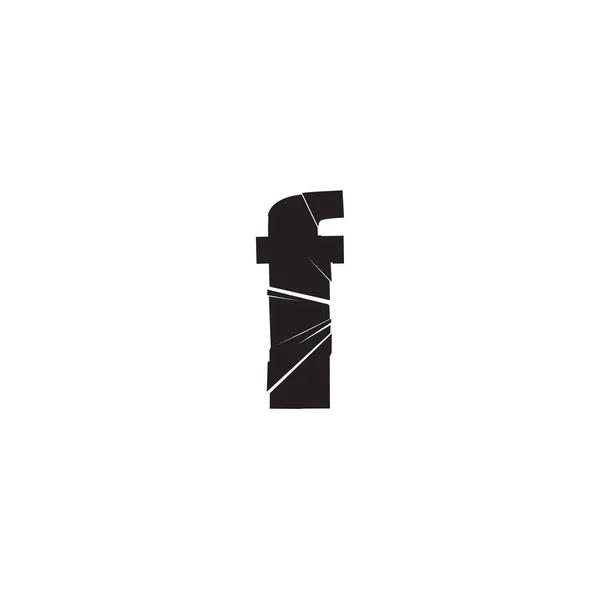Текстурированная Буква Разбитая Разбитая Сломанная Серия Алфавитов Векторная Иллюстрация Запаса — стоковый вектор