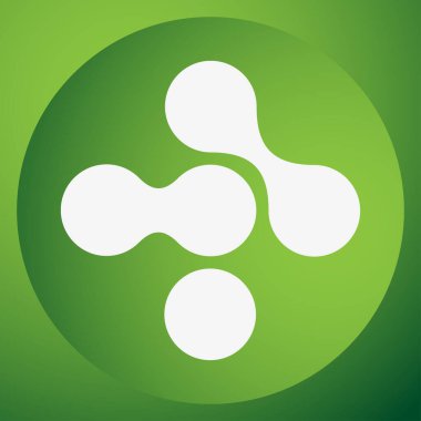 Bağlı halkalar, teknoloji, teknoloji, elektronik ve bağlantı simgesi olarak düğümler, sembol - stok vektör illüstrasyonu, klip- sanat grafikleri