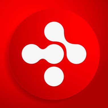 Bağlı halkalar, teknoloji, teknoloji, elektronik ve bağlantı simgesi olarak düğümler, sembol - stok vektör illüstrasyonu, klip- sanat grafikleri