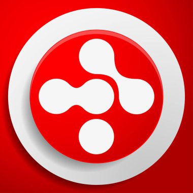 Bağlı halkalar, teknoloji, teknoloji, elektronik ve bağlantı simgesi olarak düğümler, sembol - stok vektör illüstrasyonu, klip- sanat grafikleri