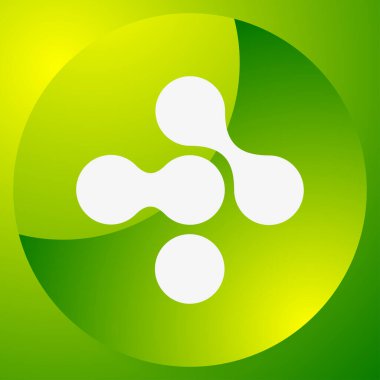 Bağlı halkalar, teknoloji, teknoloji, elektronik ve bağlantı simgesi olarak düğümler, sembol - stok vektör illüstrasyonu, klip- sanat grafikleri