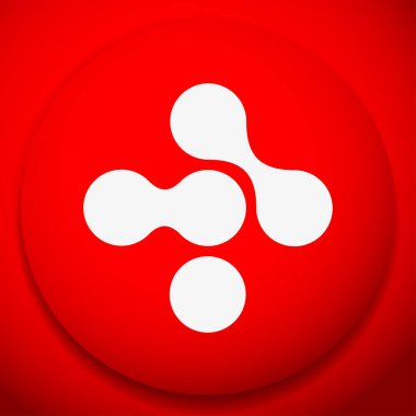 Bağlı halkalar, teknoloji, teknoloji, elektronik ve bağlantı simgesi olarak düğümler, sembol - stok vektör illüstrasyonu, klip- sanat grafikleri