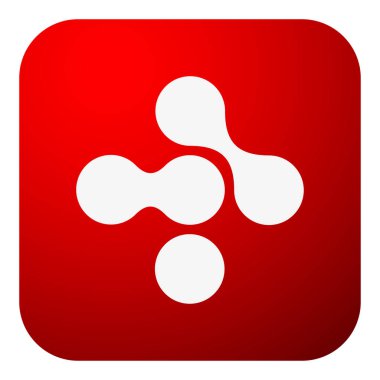 Bağlı halkalar, teknoloji, teknoloji, elektronik ve bağlantı simgesi olarak düğümler, sembol - stok vektör illüstrasyonu, klip- sanat grafikleri