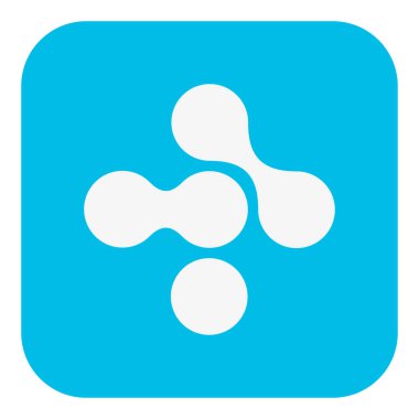 Bağlı halkalar, teknoloji, teknoloji, elektronik ve bağlantı simgesi olarak düğümler, sembol - stok vektör illüstrasyonu, klip- sanat grafikleri