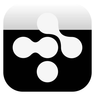 Bağlı halkalar, teknoloji, teknoloji, elektronik ve bağlantı simgesi olarak düğümler, sembol - stok vektör illüstrasyonu, klip- sanat grafikleri