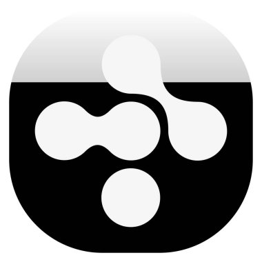 Bağlı halkalar, teknoloji, teknoloji, elektronik ve bağlantı simgesi olarak düğümler, sembol - stok vektör illüstrasyonu, klip- sanat grafikleri