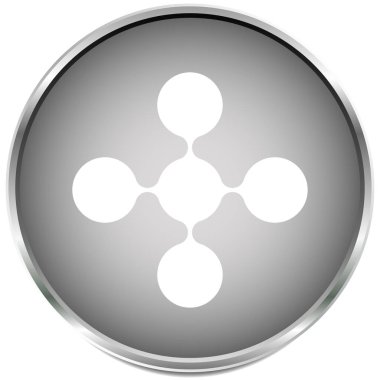 Bağlı halkalar, teknoloji, teknoloji, elektronik ve bağlantı simgesi olarak düğümler, sembol - stok vektör illüstrasyonu, klip- sanat grafikleri