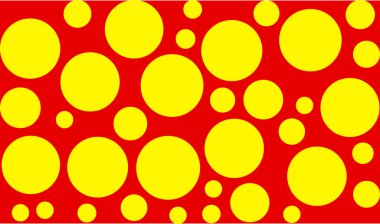 Pop sanat, polka nokta, daireler rastgele desen, doku ve arkaplan - stok vektör illüstrasyonu, klip- sanat grafikleri