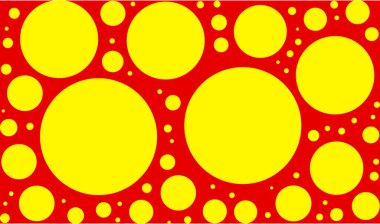 Pop sanat, polka nokta, daireler rastgele desen, doku ve arkaplan - stok vektör illüstrasyonu, klip- sanat grafikleri