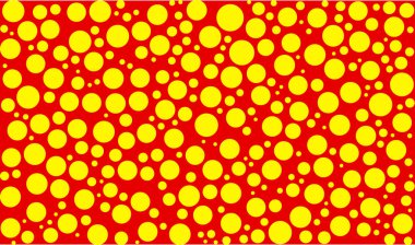 Pop sanat, polka nokta, daireler rastgele desen, doku ve arkaplan - stok vektör illüstrasyonu, klip- sanat grafikleri