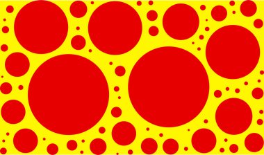 Pop sanat, polka nokta, daireler rastgele desen, doku ve arkaplan - stok vektör illüstrasyonu, klip- sanat grafikleri