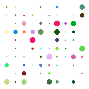 Rastgele noktalar, yarım ton şeklinde daireler. Nokta, noktalama arkaplan. Polkadotlar, nokta listesi arkaplanı