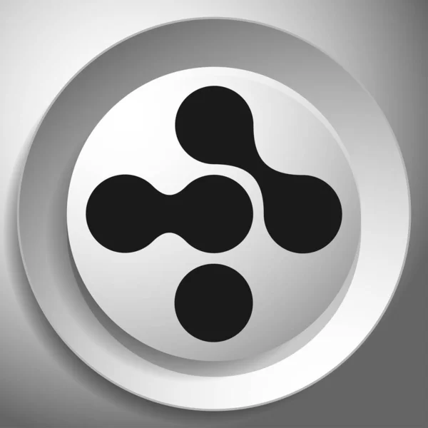 Verbonden Cirkels Knooppunten Als Technologie Technologie Elektronica Aansluiting Pictogram Symbool — Stockvector