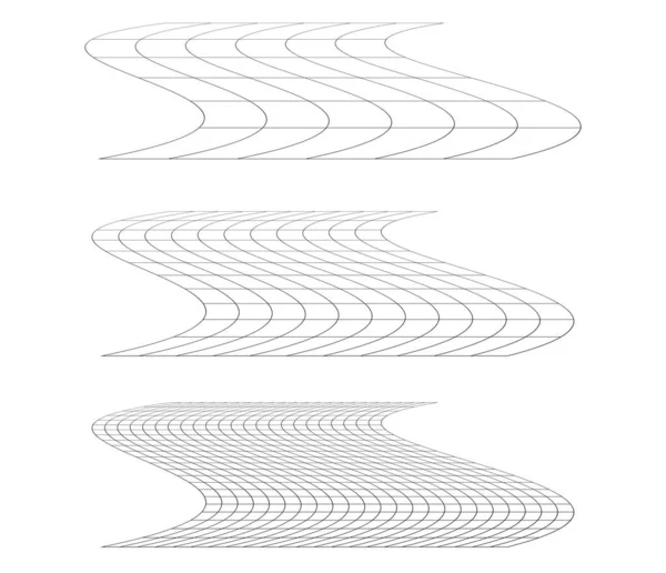 Mřížka Graticule Rovina Deformací Efekt Zkreslení Reticulate Grate Plexus Abstract — Stockový vektor