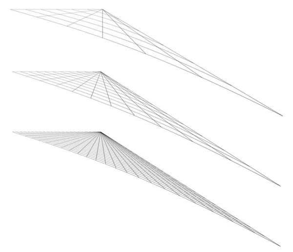 Netzgitter Netzebene Mit Verformung Verzerrungseffekt Netzmuster Gitter Plexus Abstrakte Muster — Stockvektor