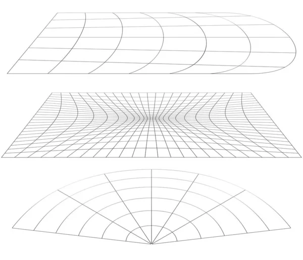 网状网格 具有形变 畸变效果的网状平面 丛抽象模式 股票矢量插图 剪贴画 — 图库矢量图片