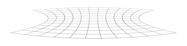 Mřížka Graticule Rovina Deformací Efekt Zkreslení Reticulate Grate Plexus Abstract — Stockový vektor