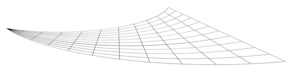 Netzgitter Netzebene Mit Verformung Verzerrungseffekt Netzmuster Gitter Plexus Abstrakte Muster — Stockvektor