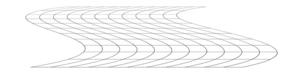 Graticule Rutnät Mesh Plan Med Deformerad Distorsion Effekt Retikulera Gallra — Stock vektor