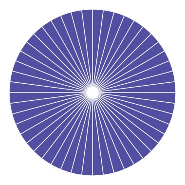 Turta grafiği, turta grafiği dairesel diyagramı 2 ile 65 arasında, sektörler arası. Bölümlü, bölünmüş çember - hisse senedi vektör çizimi, klip- sanat grafikleri