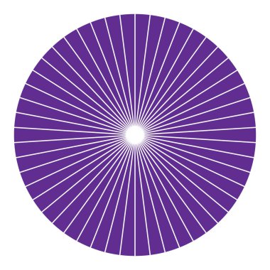 Turta grafiği, turta grafiği dairesel diyagramı 2 ile 65 arasında, sektörler arası. Bölümlü, bölünmüş çember - hisse senedi vektör çizimi, klip- sanat grafikleri