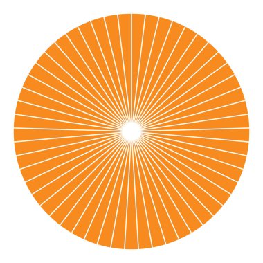 Turta grafiği, turta grafiği dairesel diyagramı 2 ile 65 arasında, sektörler arası. Bölümlü, bölünmüş çember - hisse senedi vektör çizimi, klip- sanat grafikleri