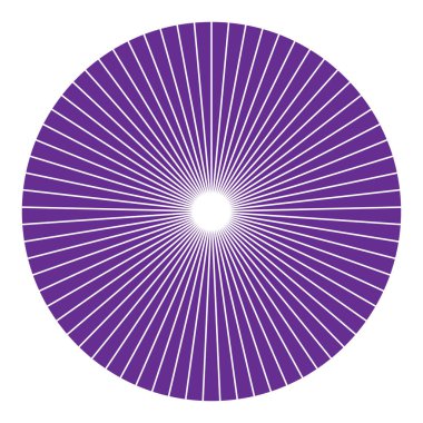 Turta grafiği, turta grafiği dairesel diyagramı 2 ile 65 arasında, sektörler arası. Bölümlü, bölünmüş çember - hisse senedi vektör çizimi, klip- sanat grafikleri