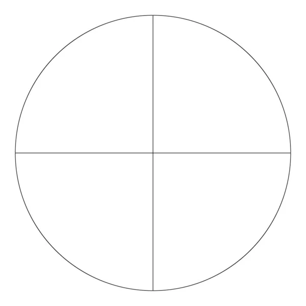 Kuchendiagramm Kuchendiagramm Kreisdiagramm Von Bis Abschnitten Sektoren Segmentierter Geteilter Kreis — Stockvektor