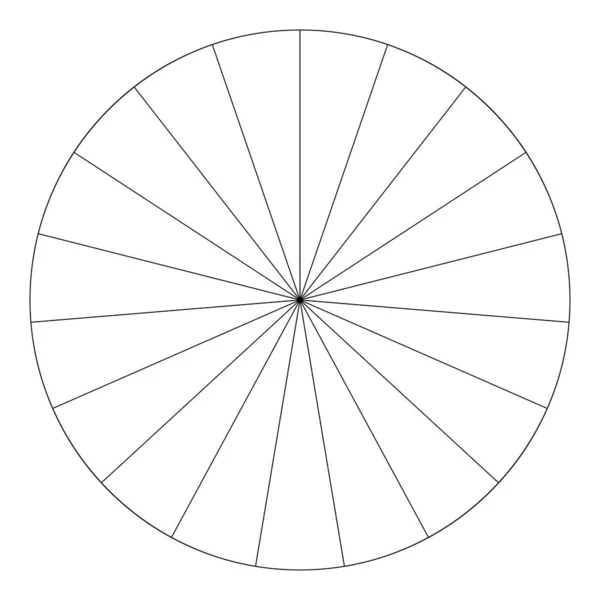 그래프 다이어그램 Segsated Divided Circle Stock Vector Illustration Cli Art — 스톡 벡터